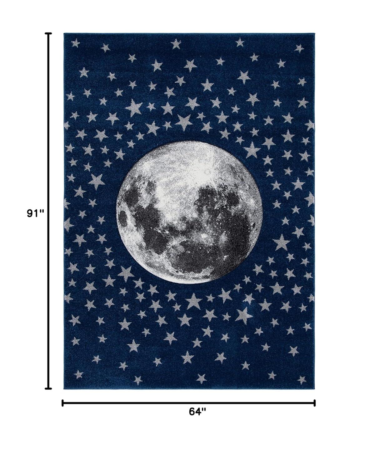 Carousel Kids CRK135 Power Loomed Area Rug - Navy/Grey - 5'3"x7'6" - Safavieh.