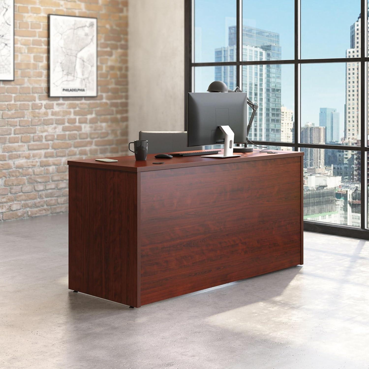 Sauder Affirm Engineered Wood 60" x 24" Computer Desk in Classic Cherry