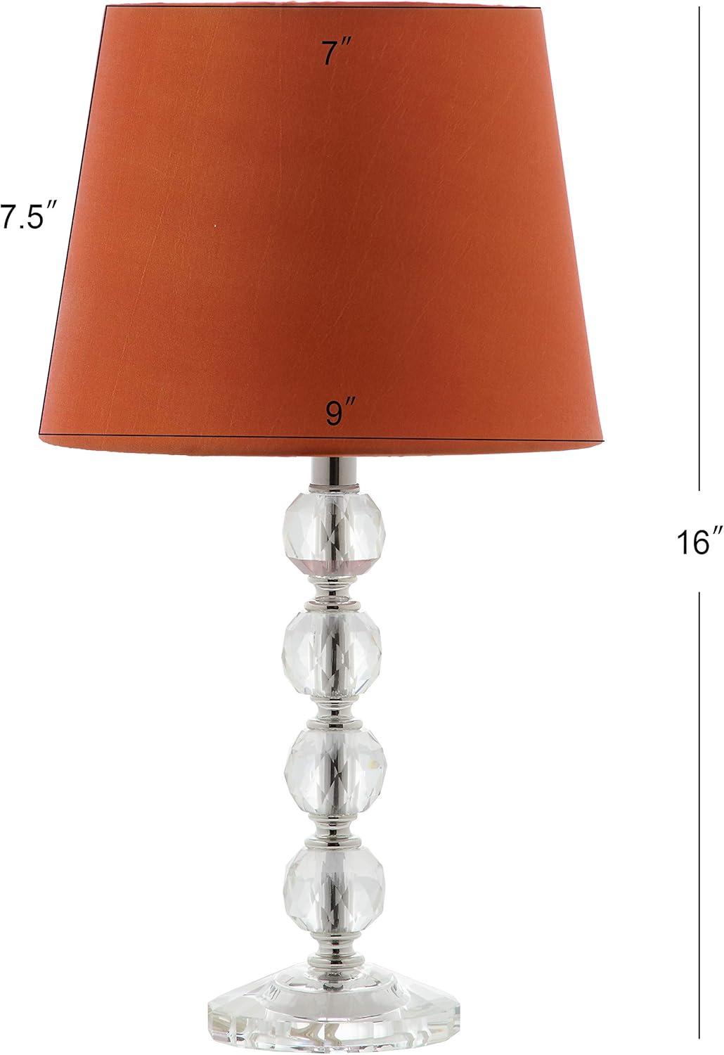 Nola Stacked Crystal Ball Lamp (Set of 2) - 16 Inch Height - LIT4123 - Clear/Orange - Safavieh