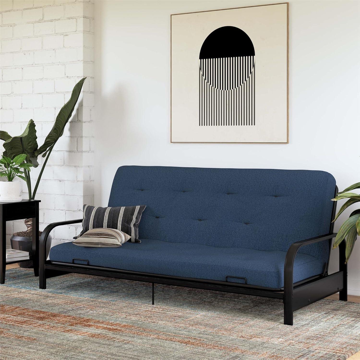 DHP Trule 6-Inch Bonnell Coil Futon Mattress, Microfiber, Full, Blue