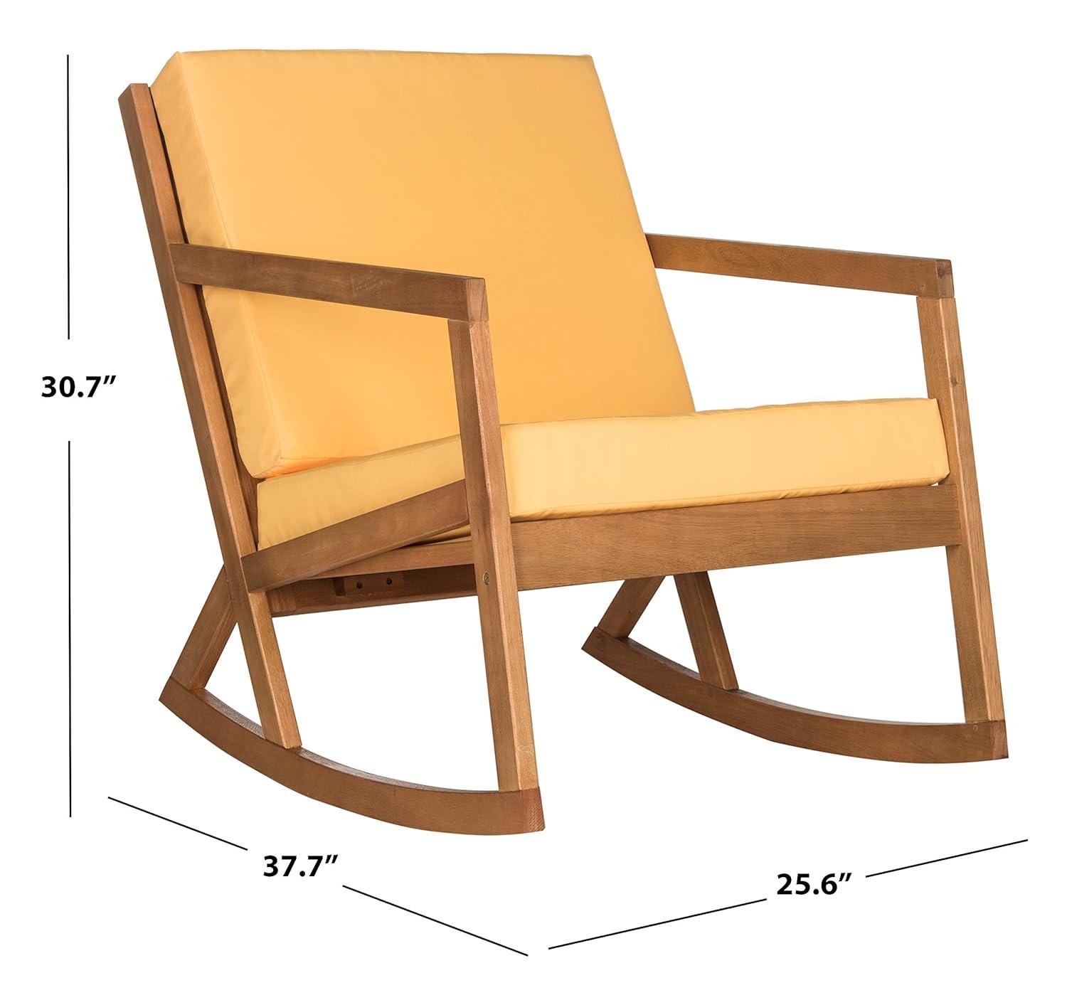 Vernon Rocking Chair Indoor/Outdoor - PAT7013 - Natural/Yellow - Safavieh