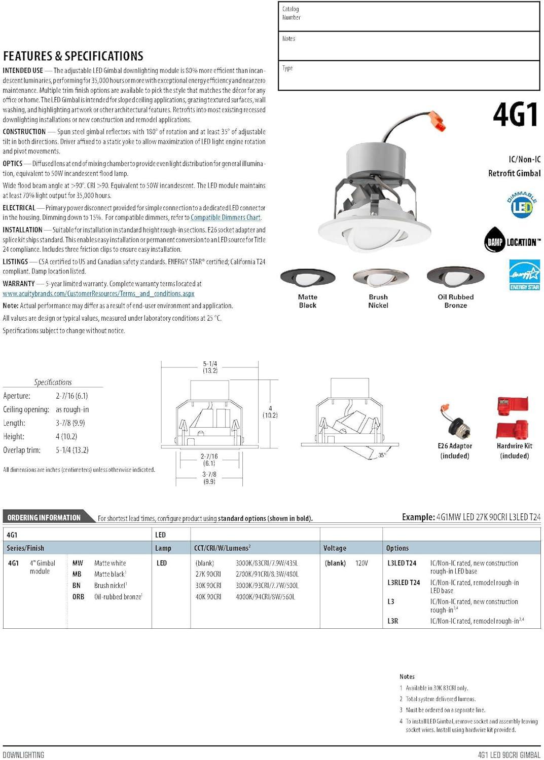 LED Retrofit Recessed Lighting Kit