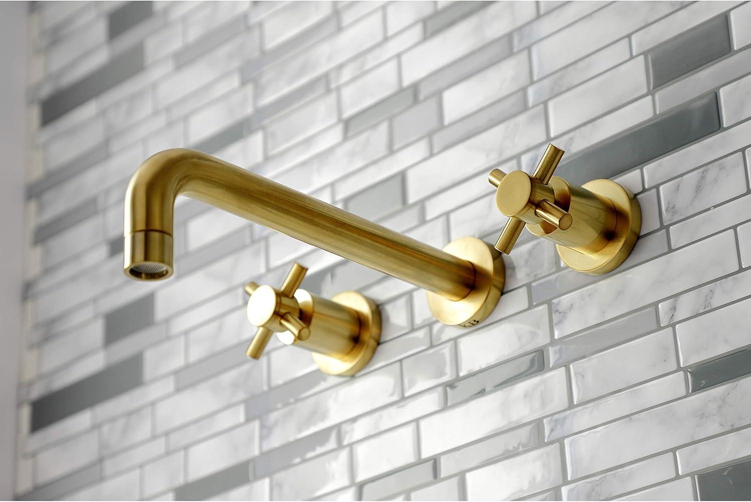 Kingston Brass Concord Two-Handle 3-Hole Wall Mount Roman Tub Faucet