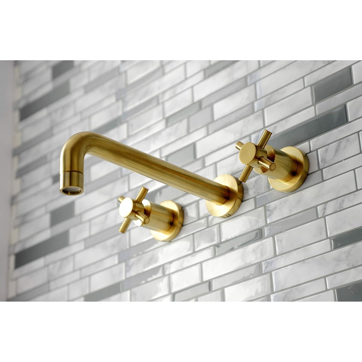 Kingston Brass Concord Two-Handle 3-Hole Wall Mount Roman Tub Faucet