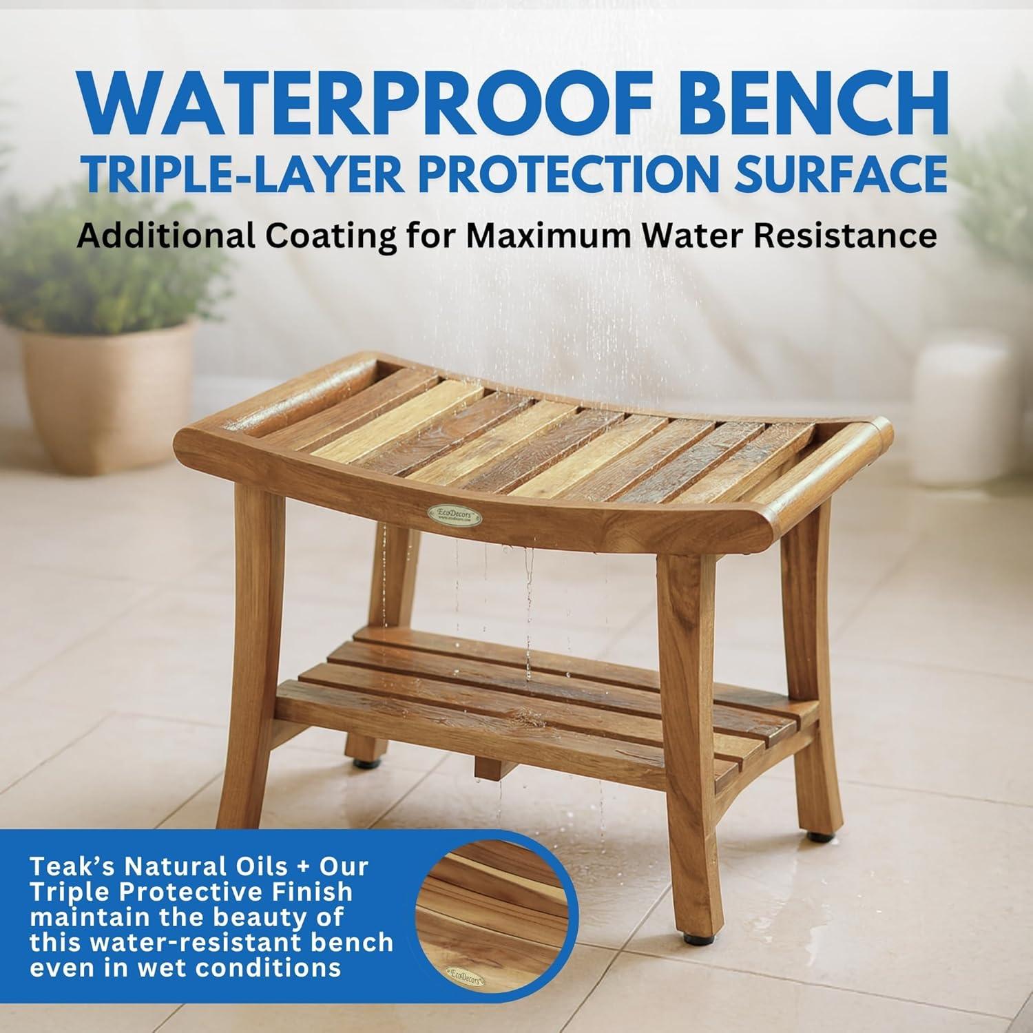 Harmony Teak Shower Bench, DecoTeak, Teak Shower Bench, Teak Shower Stool, Teak Bench Shower, Teak Wood Shower Bench, Teak Shower Seat, Wooden Shower Bench, Teak Shower Chair