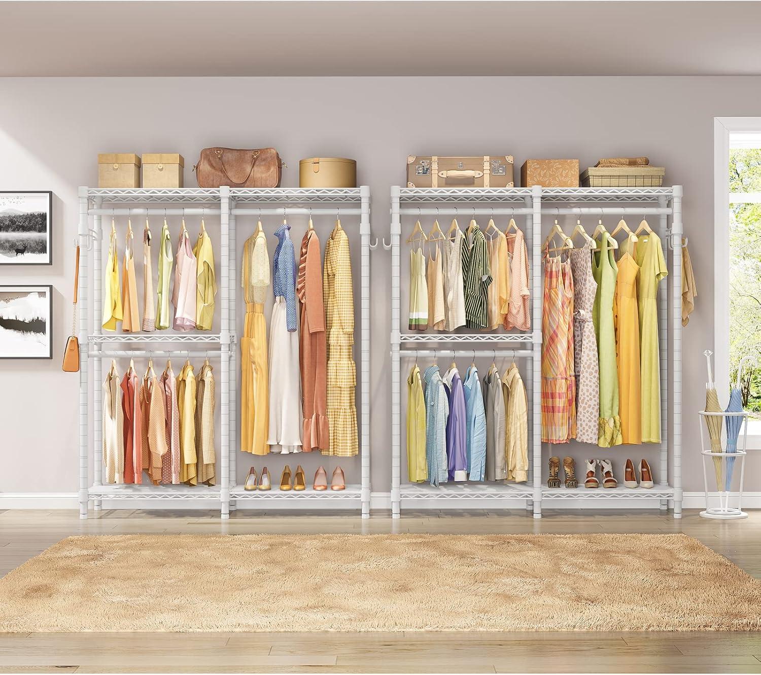 VIPEK V4s Garment Rack Bedroom Armoires Compact Freestanding Closet Storage Organizer, White