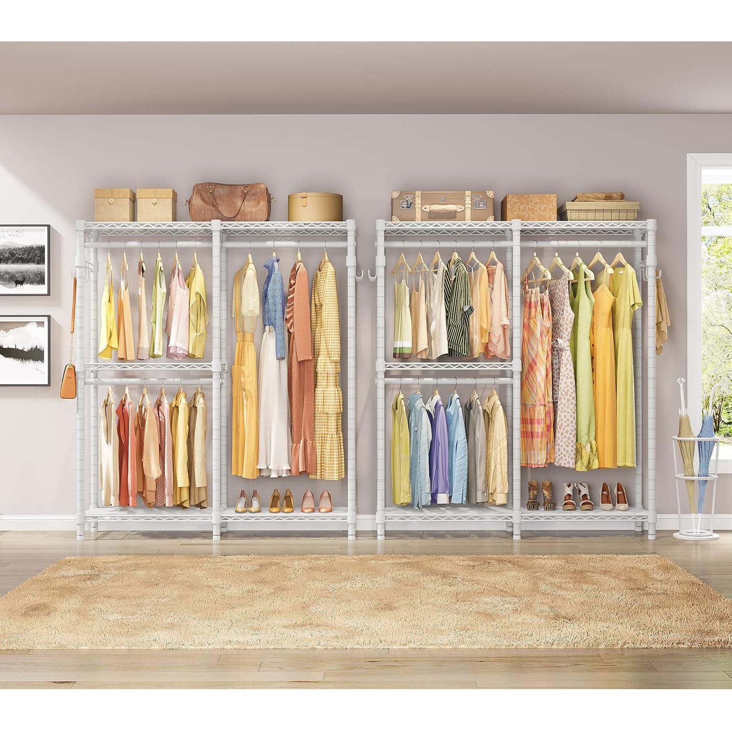 VIPEK V4s Garment Rack Bedroom Armoires Compact Freestanding Closet Storage Organizer, White