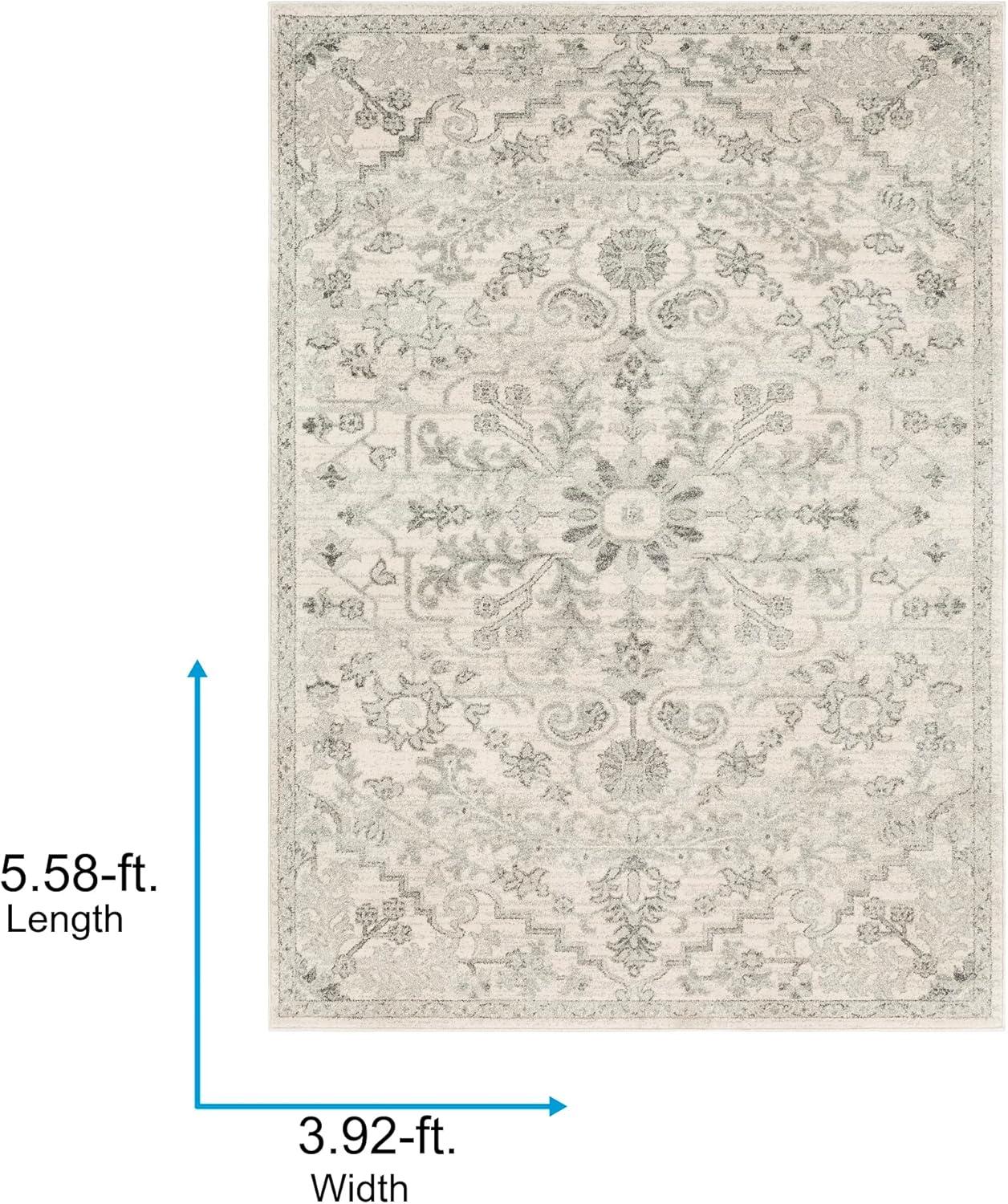 Odelia Light Beige and Gray Synthetic Area Rug