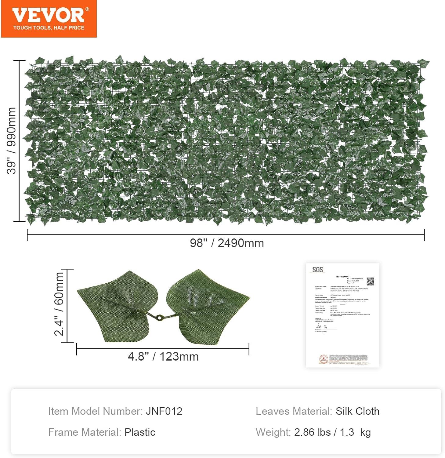 Green Plastic Ivy Outdoor Privacy Fence Screen