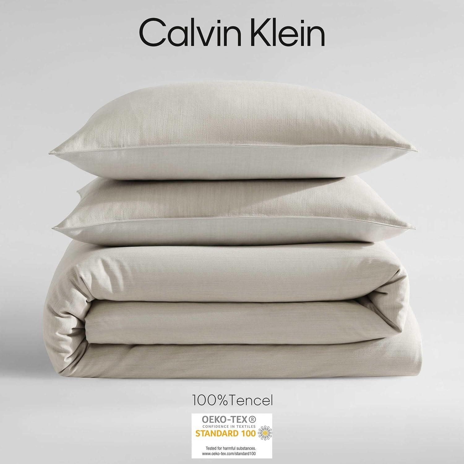 Calvin Klein Tencel Reversible Solid Duvet Cover Set