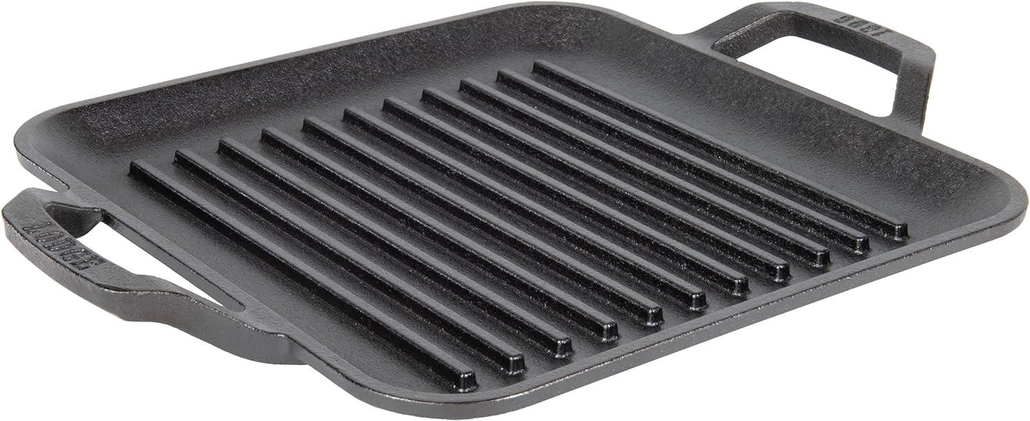 Lodge 11" Pre-Seasoned Cast Iron Square Grill Pan