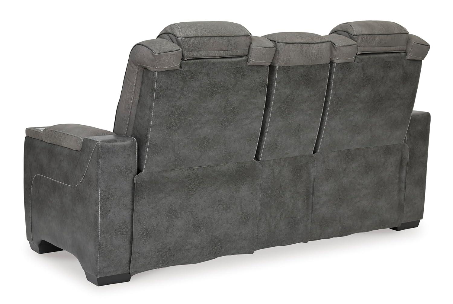 Signature Design by Ashley Next-Gen DuraPella Contemporary Power Reclining Loveseat with Adjustable Headrest