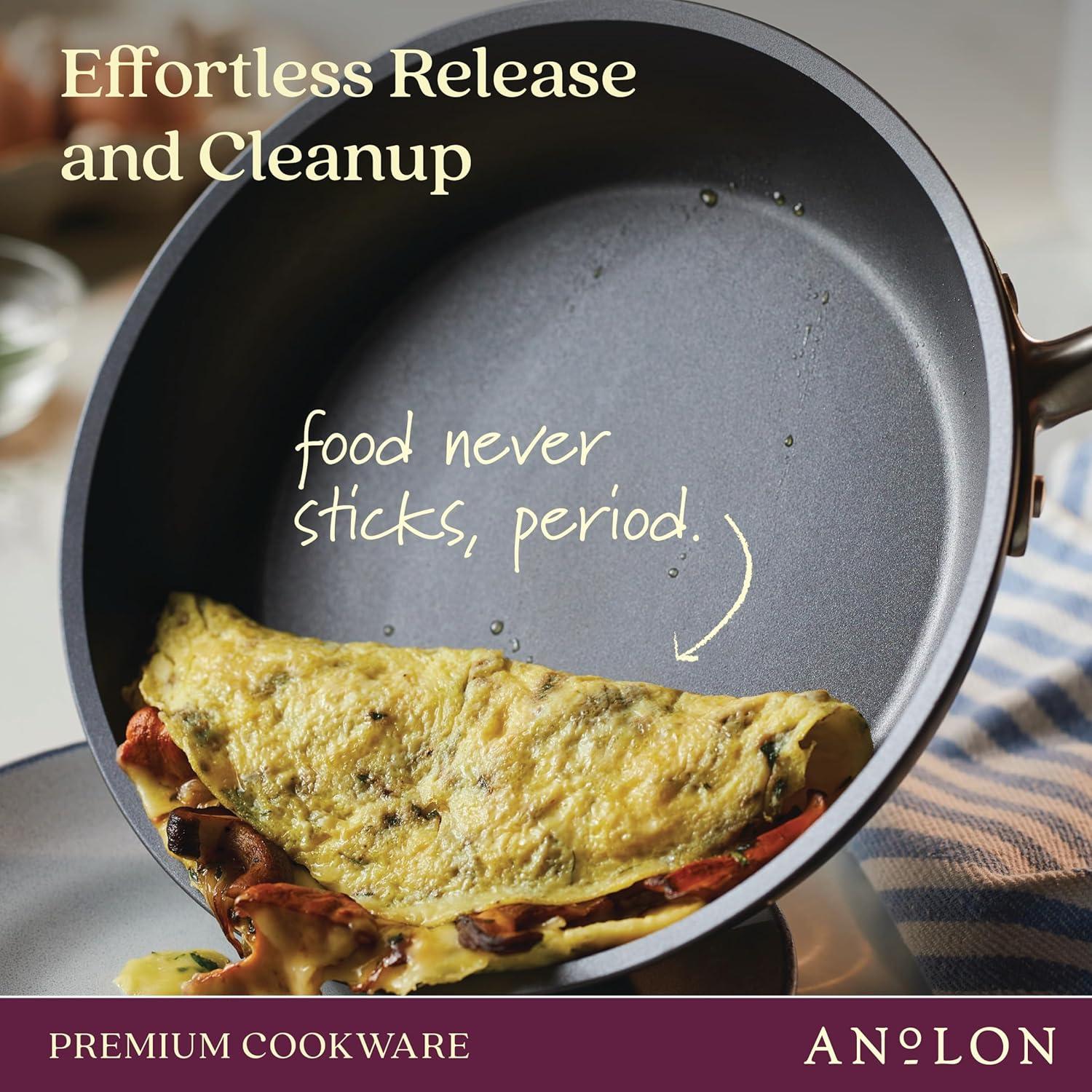 Anolon Anolon Accolade Forged Hard Anodized Nonstick Induction Sauce Pan with Lid, 2.5 Quart