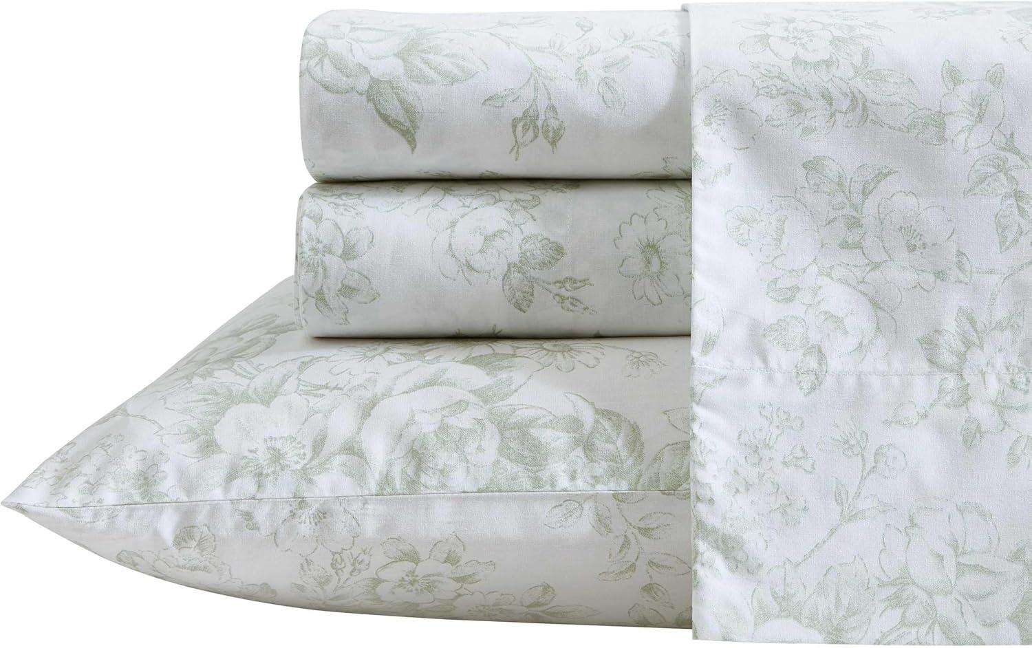 Laura Ashley Toile Delight - Green Full Sheet Set