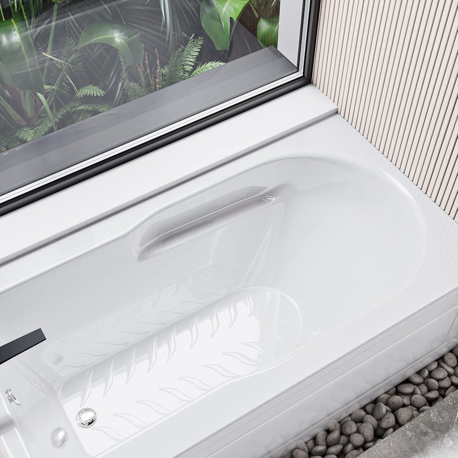 Concorde 60" x 32" Acrylic Glossy White, Alcove, Integral, Apron Bathtub