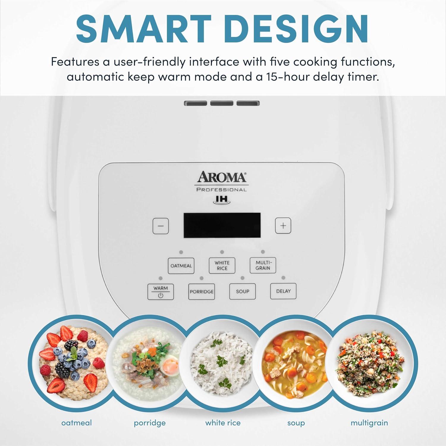 AROMA ® Professional 8-Cup 360 Induction Rice Cooker & Multicooker