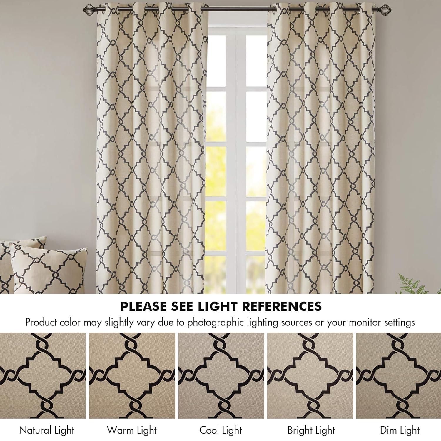 Madison Park Fretwork Print Grommet Top Single Window Curtain Panel & Reviews | Wayfair