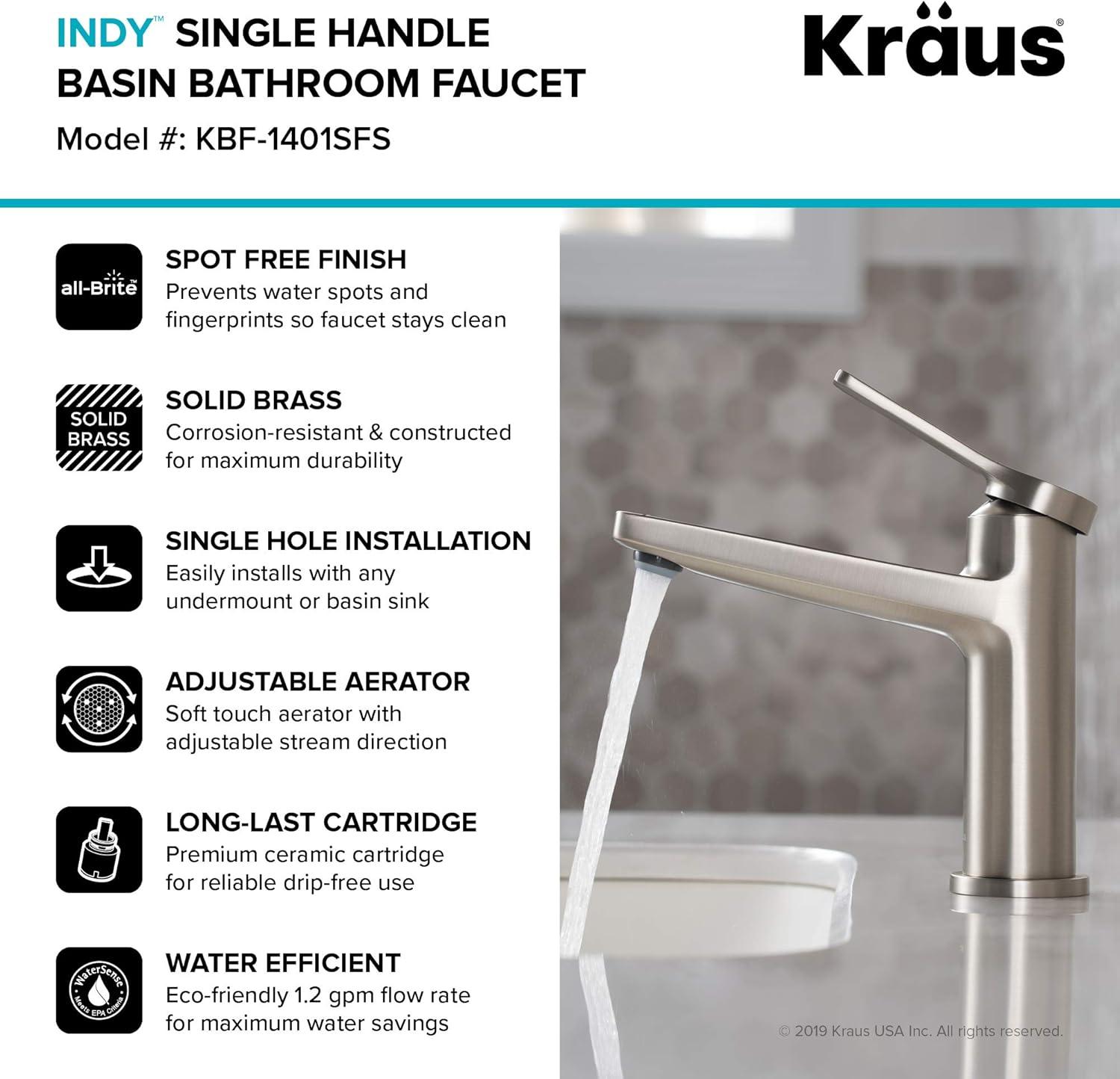 Indy Single Hole Bathroom Faucet