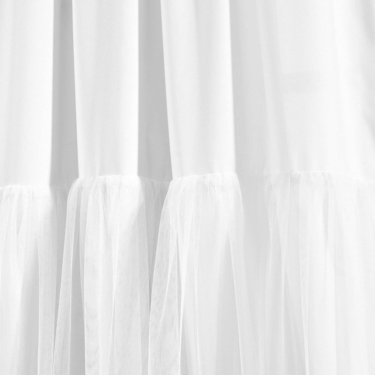 Polyester Semi Sheer Curtain Pair