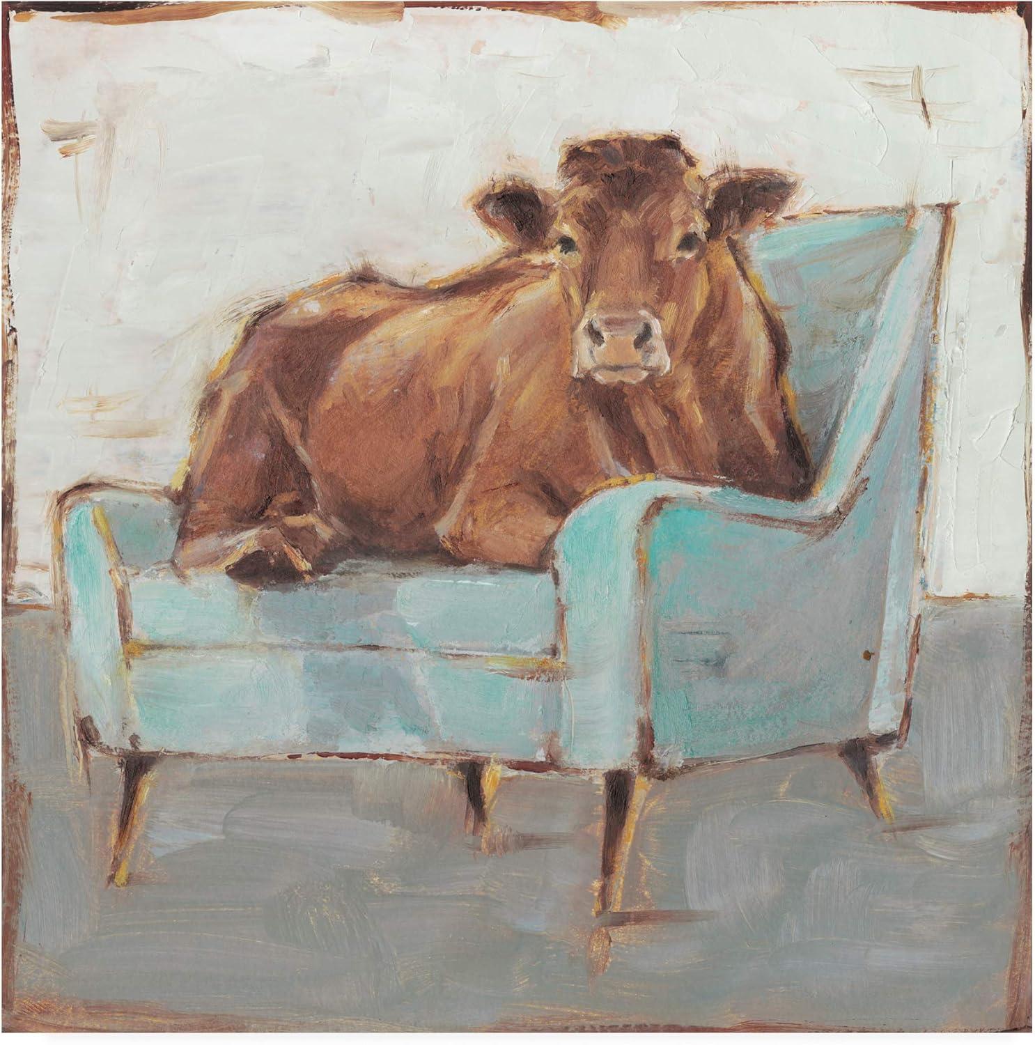 Trademark Fine Art -Ethan Harper 'Moo-ving In IV' Canvas Art