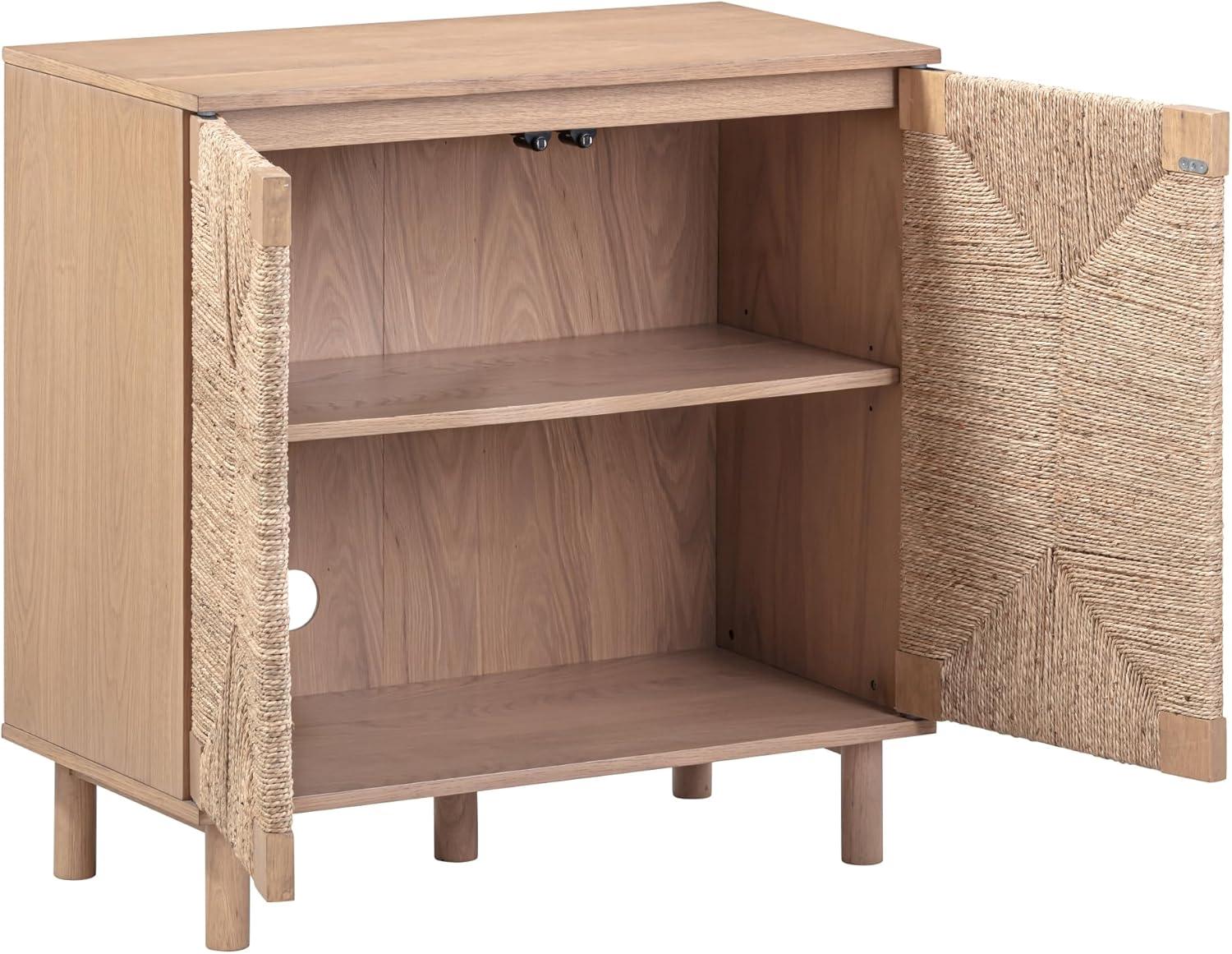 Shellie 31.4'' Tall Solid Wood 2 - Door Accent Cabinet