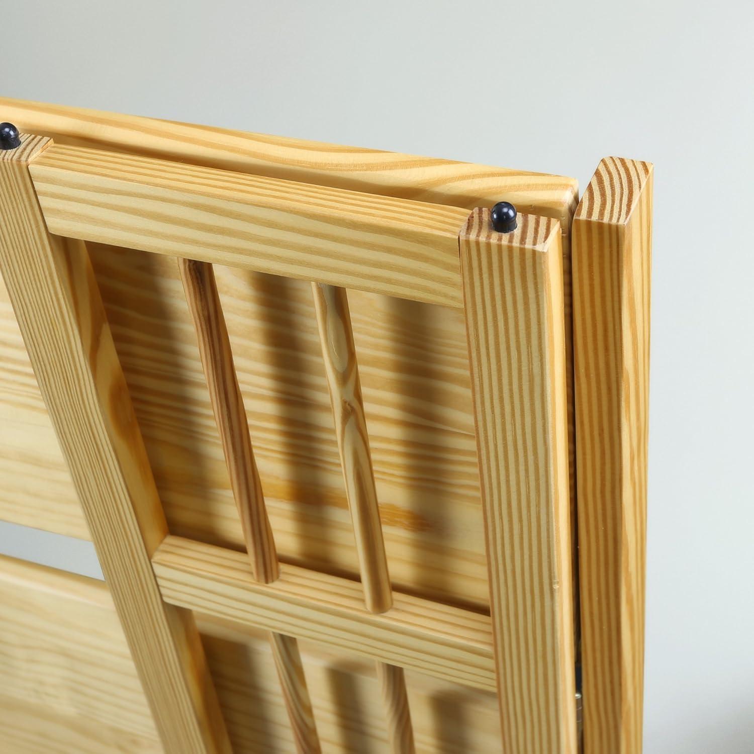 3-Shelf Folding Stackable Bookcase 27.5" Wide-Natu