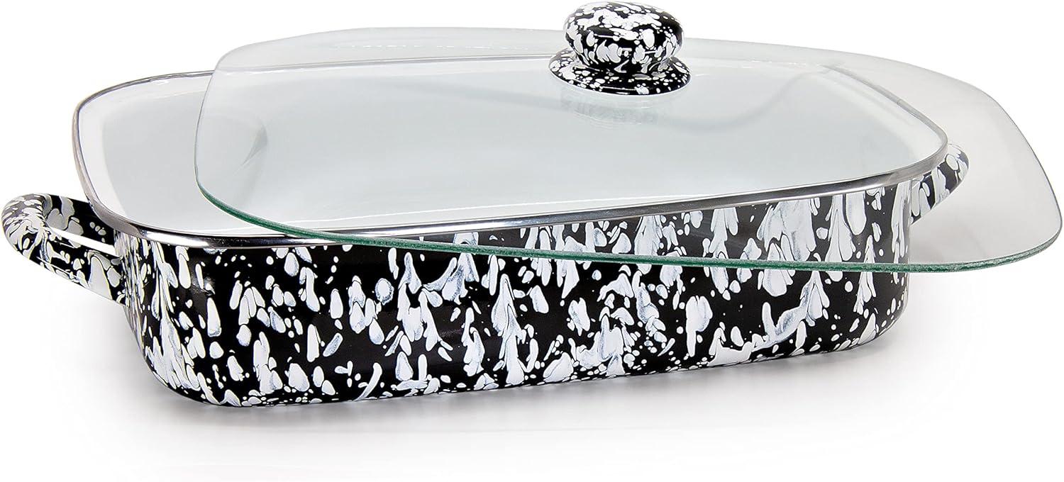 Golden Rabbit Grey Swirl Roasting Pan
