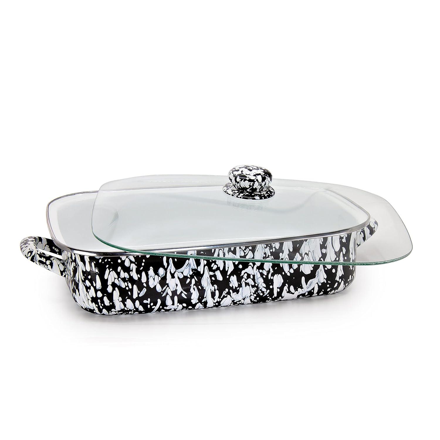 Golden Rabbit Grey Swirl Roasting Pan