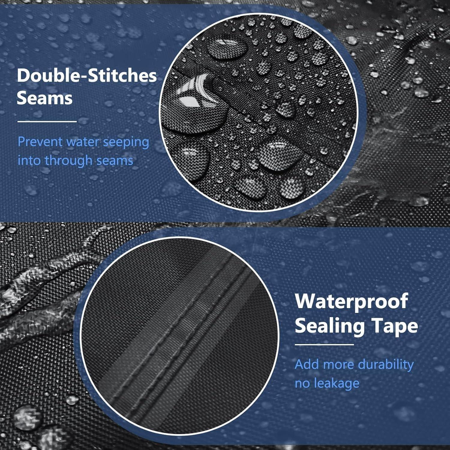 Outdoor Patio Furniture Covers 4-Piece Set Furniture Cover Waterproof Large - Black