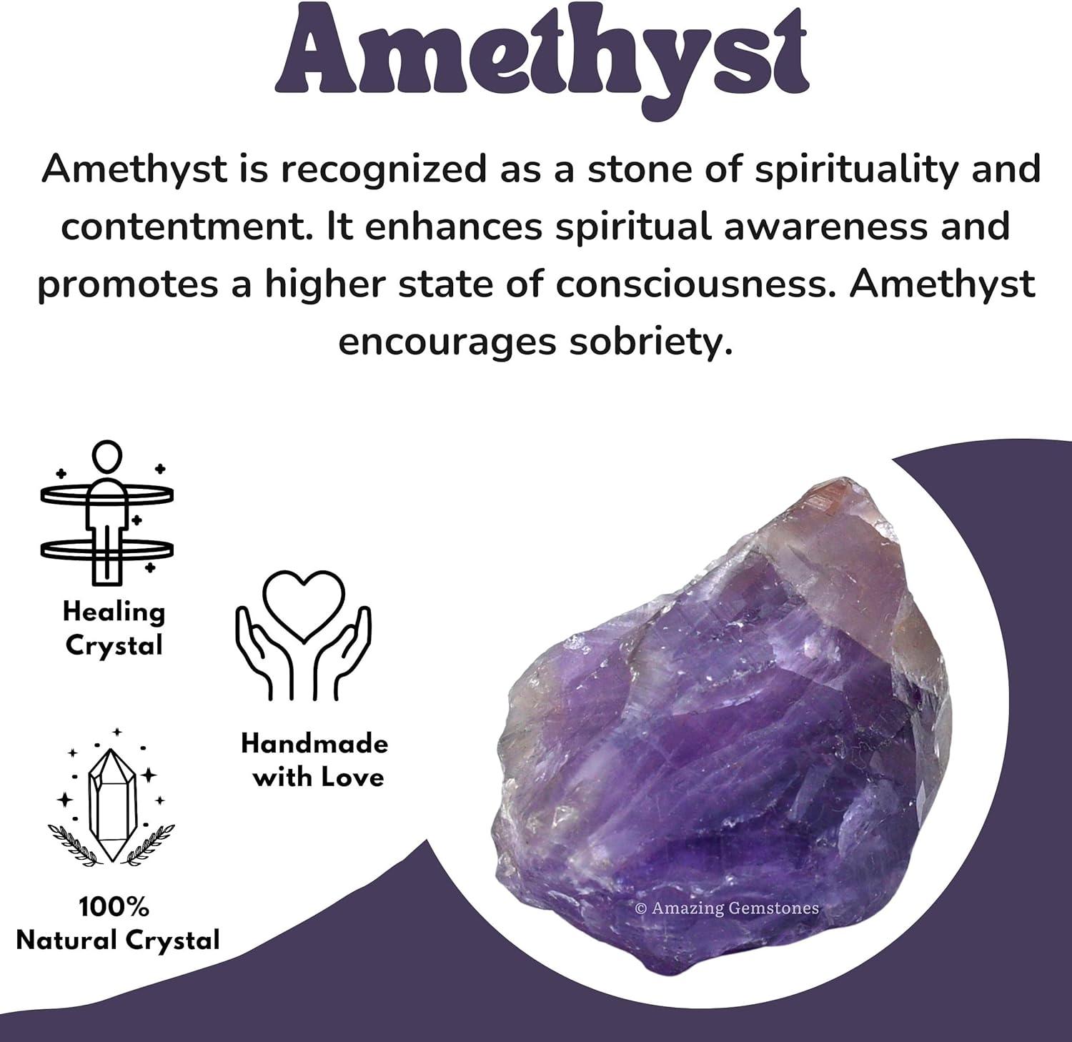Amethyst - Rough Rocks for Tumbling - Dispelling Fear and Anxiety, Good Luck, Crystal Healing