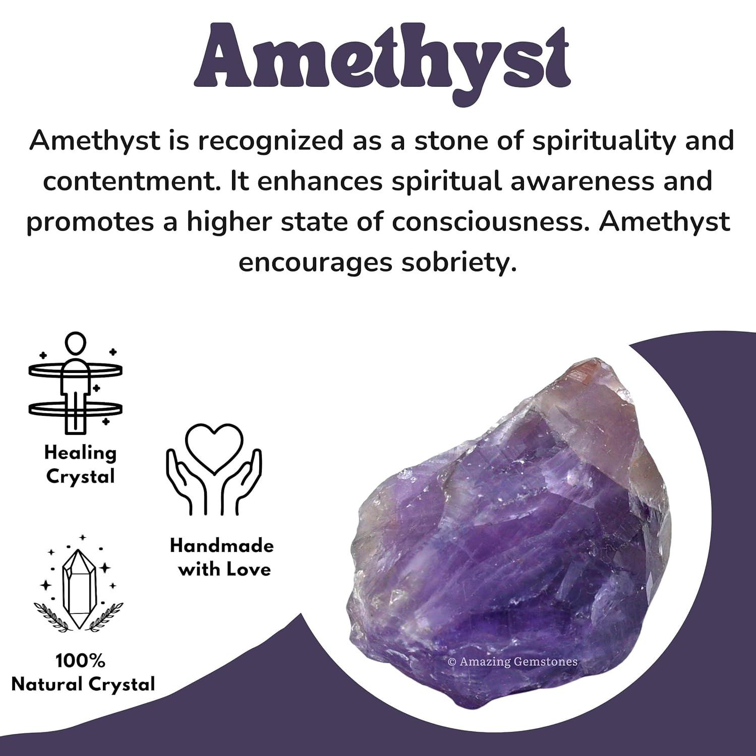 Amethyst - Rough Rocks for Tumbling - Dispelling Fear and Anxiety, Good Luck, Crystal Healing