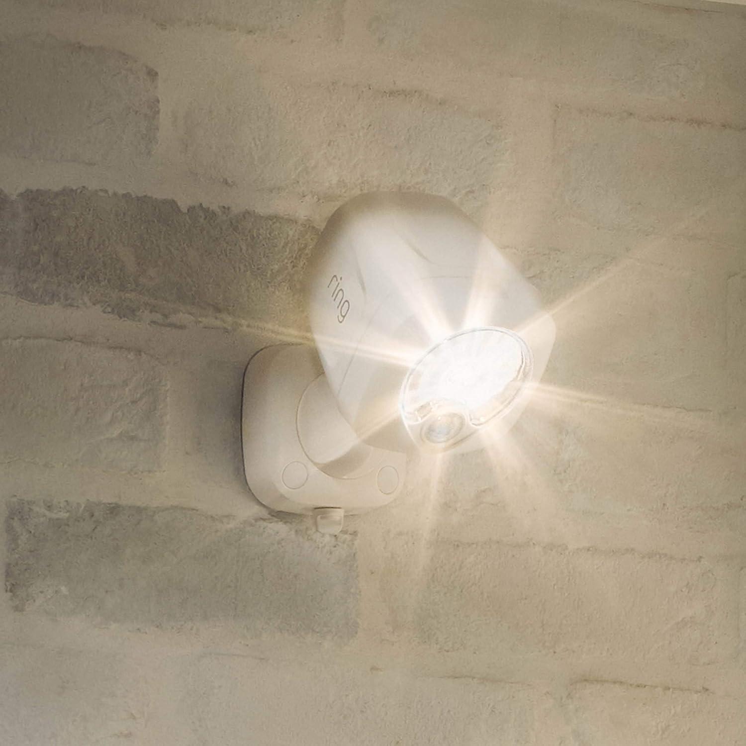 White Battery-Powered Motion Detection Security Spotlight