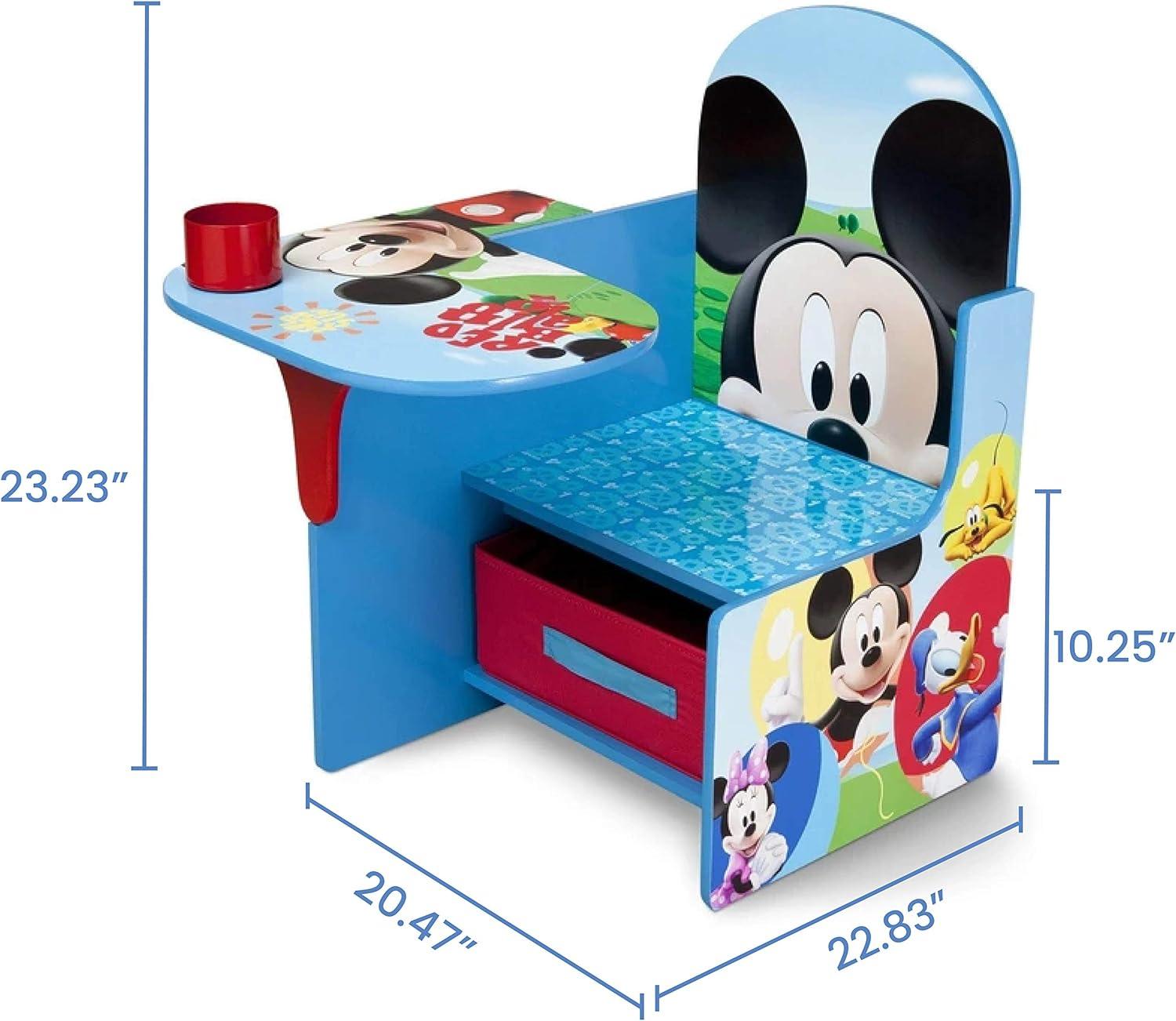 Delta Children Mickey Kids Study 21.5" W Writing Desk and Chair set