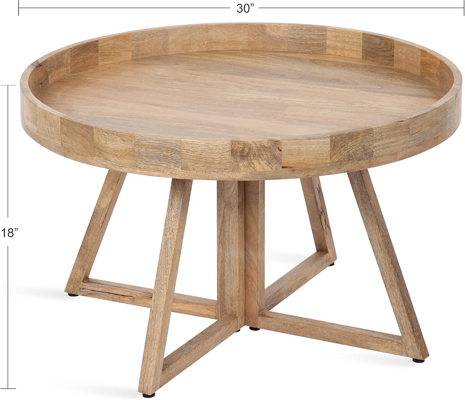 Kate and Laurel Avery Round Wood Coffee Table