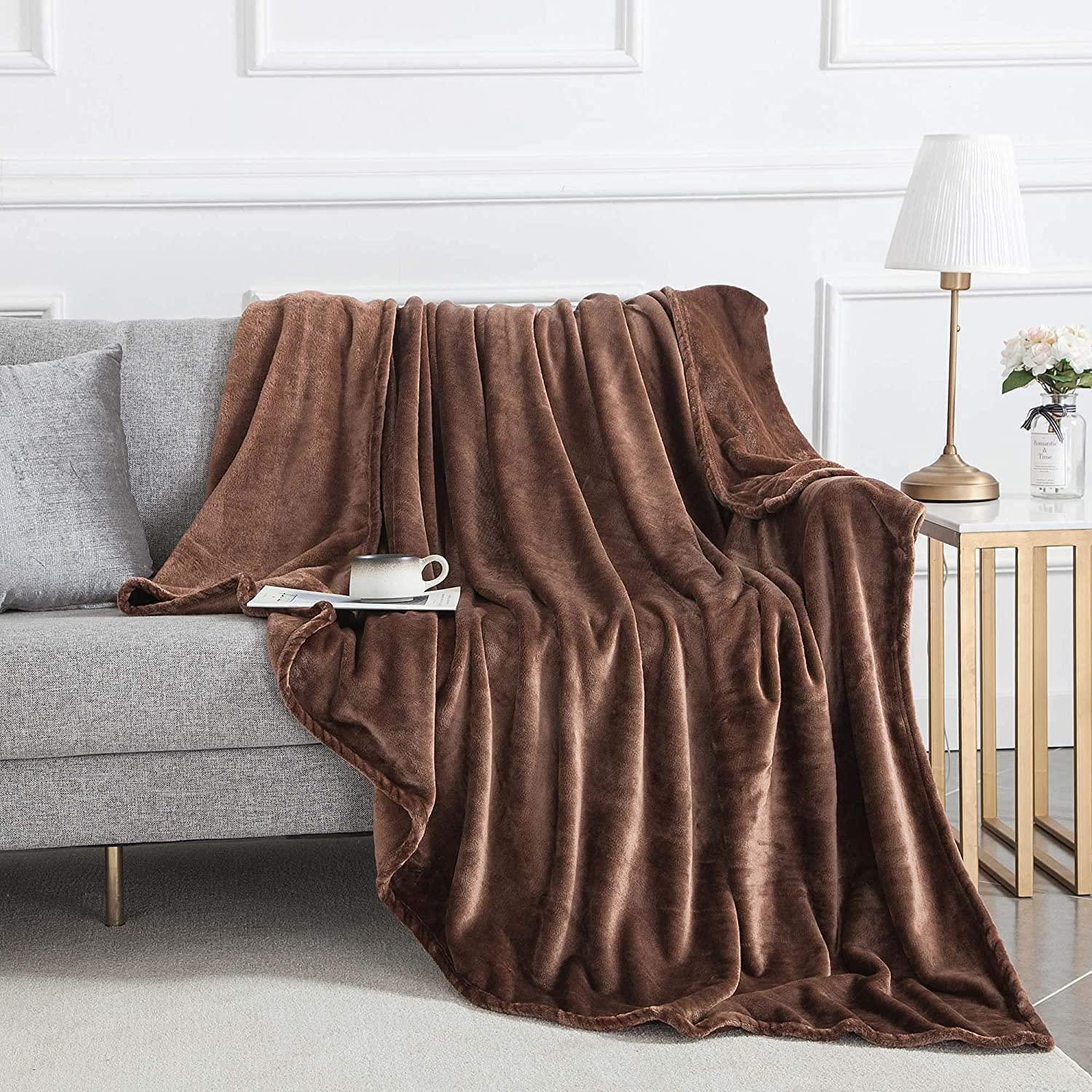 IMPERIAL HOMEWARE LONDON LIMITED Sherpa Fleece Fur Thick Reversible Blanket Throw