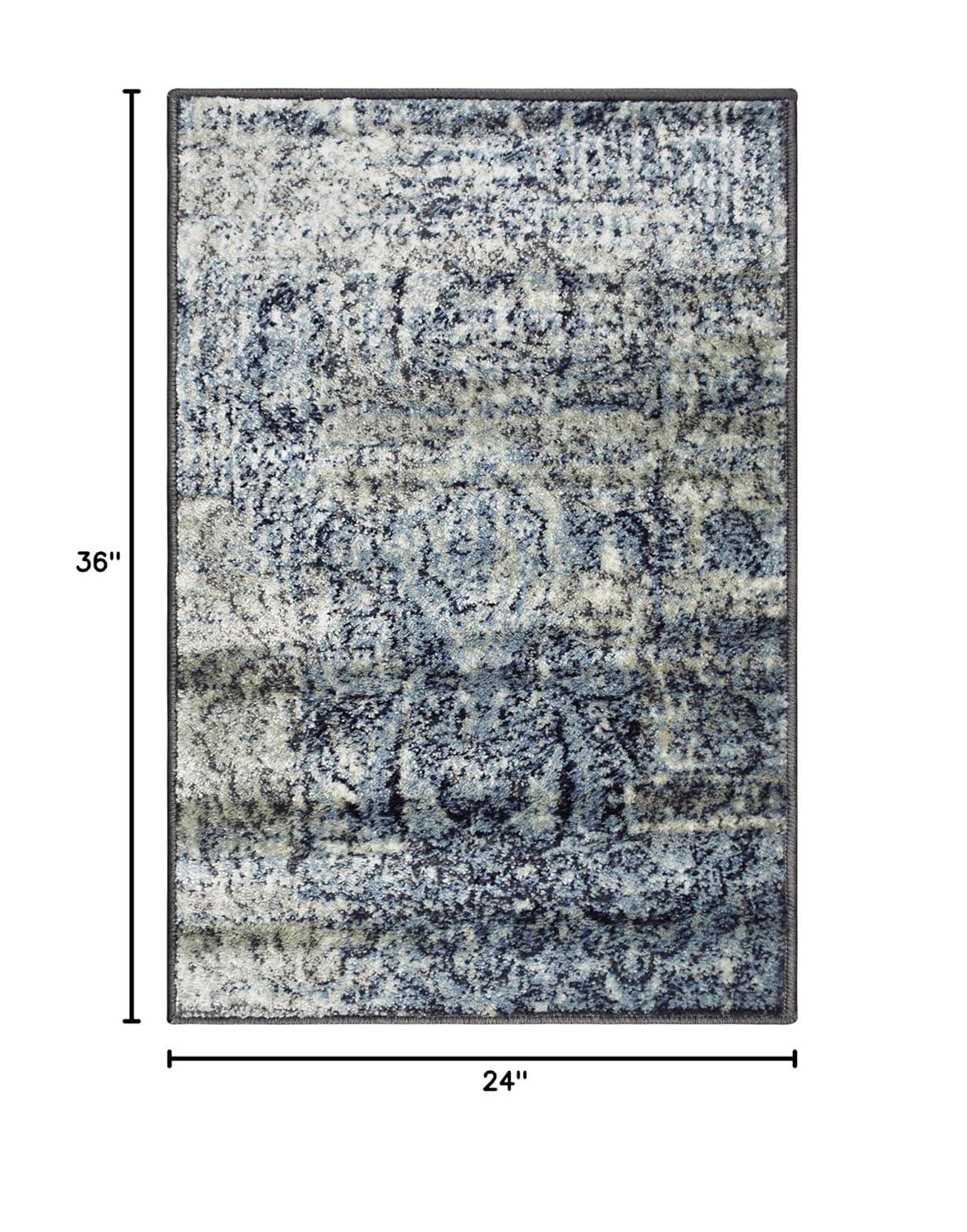 Superior Salford Medallion Indoor Area Rug, 8' x 10', Blue-Beige