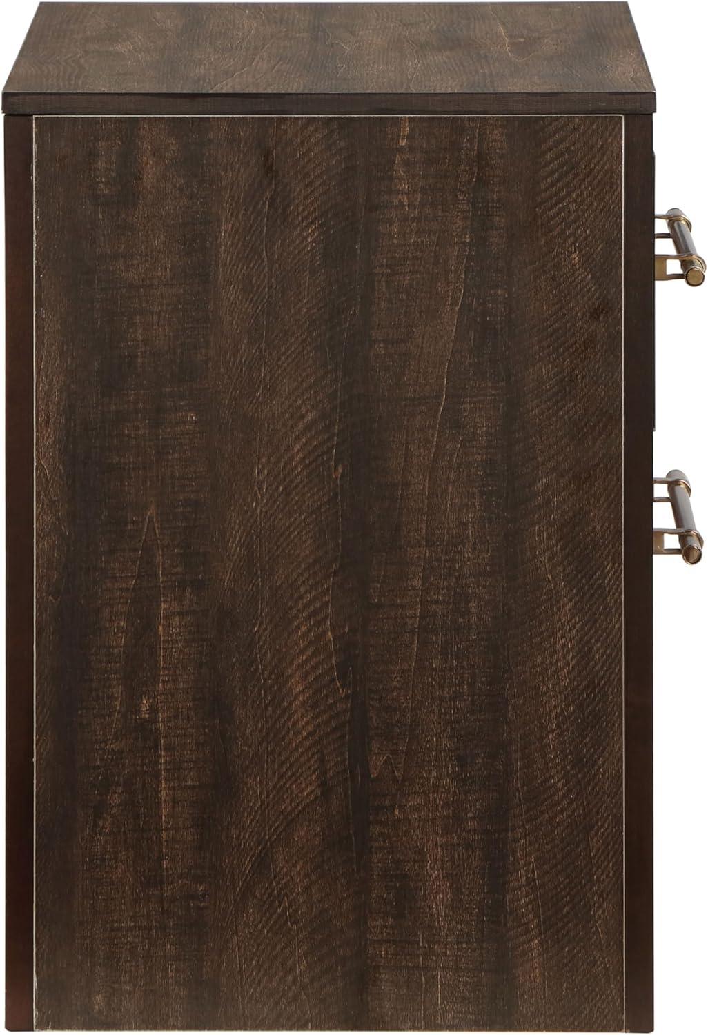 Malgan 2-Drawer Wood Nightstand, Walnut
