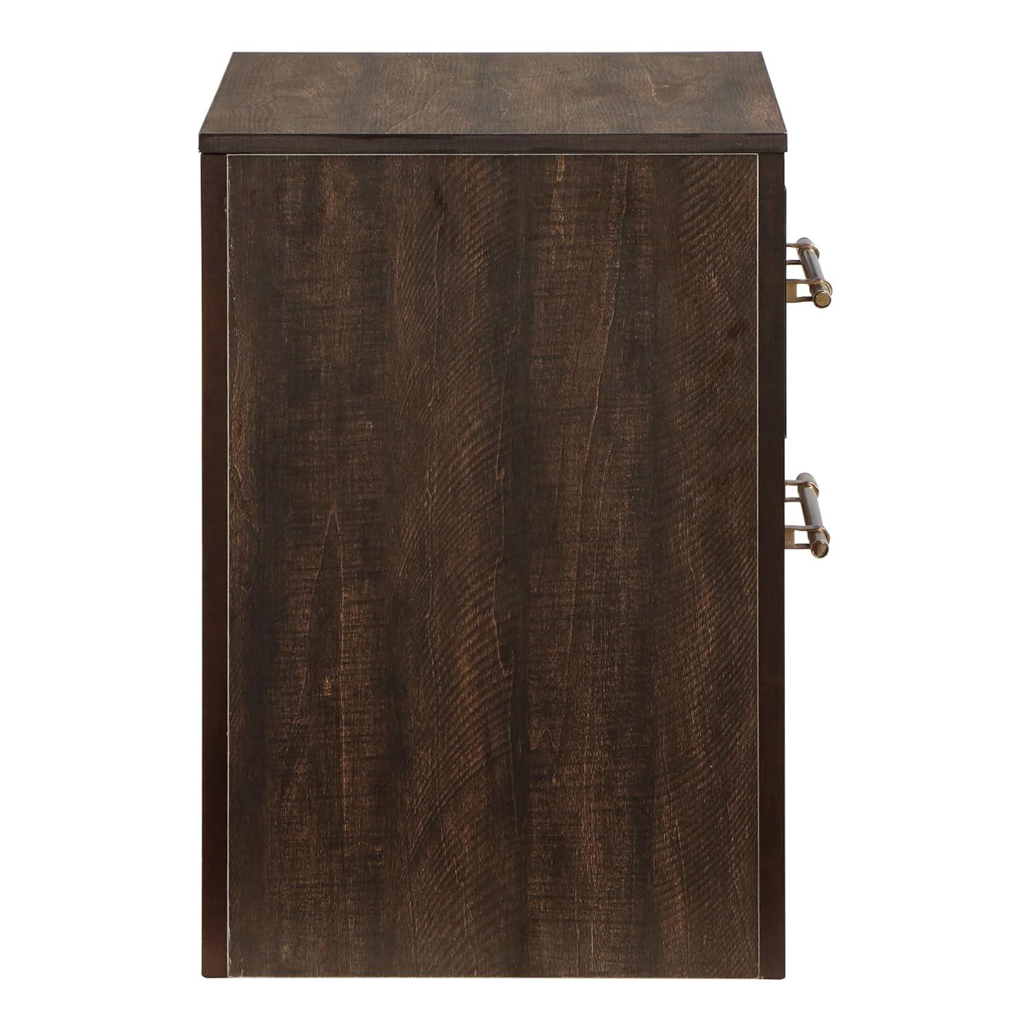 Malgan 2-Drawer Wood Nightstand, Walnut