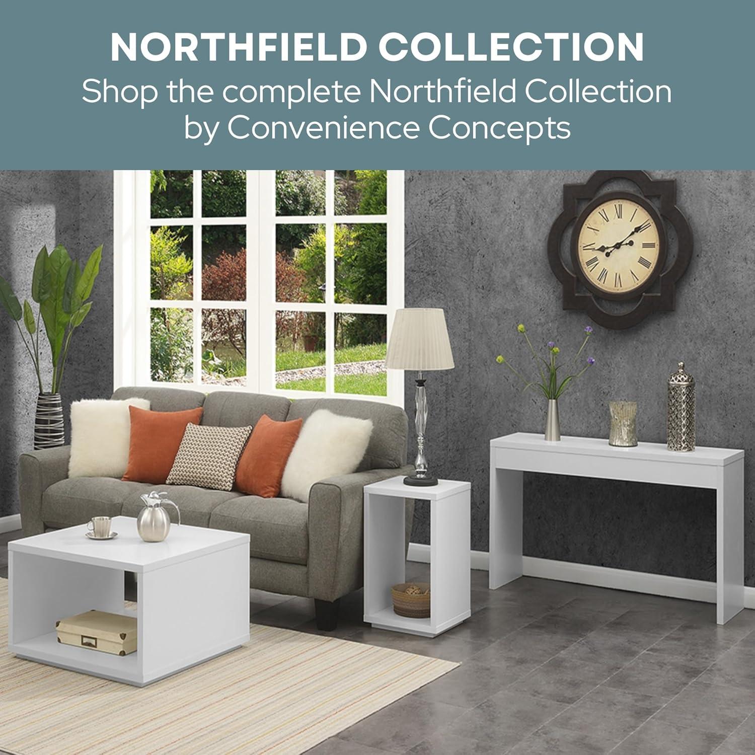 Convenience Concepts Northfield Wall Console in White Wood Finish