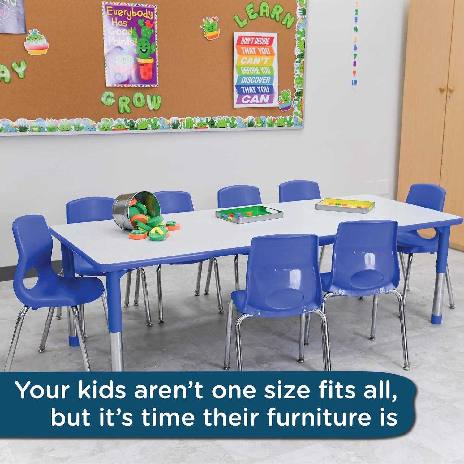 Children's Factory AS WE GROW Rectangular Adjustable Table