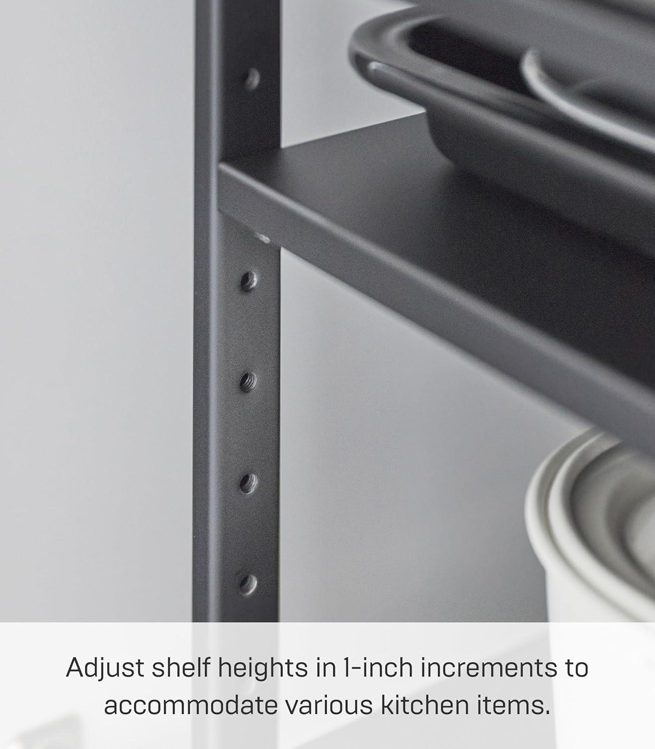 Yamazaki Home Yamazaki Home Three-Tier Cabinet Storage Rack, Steel, Adjustable