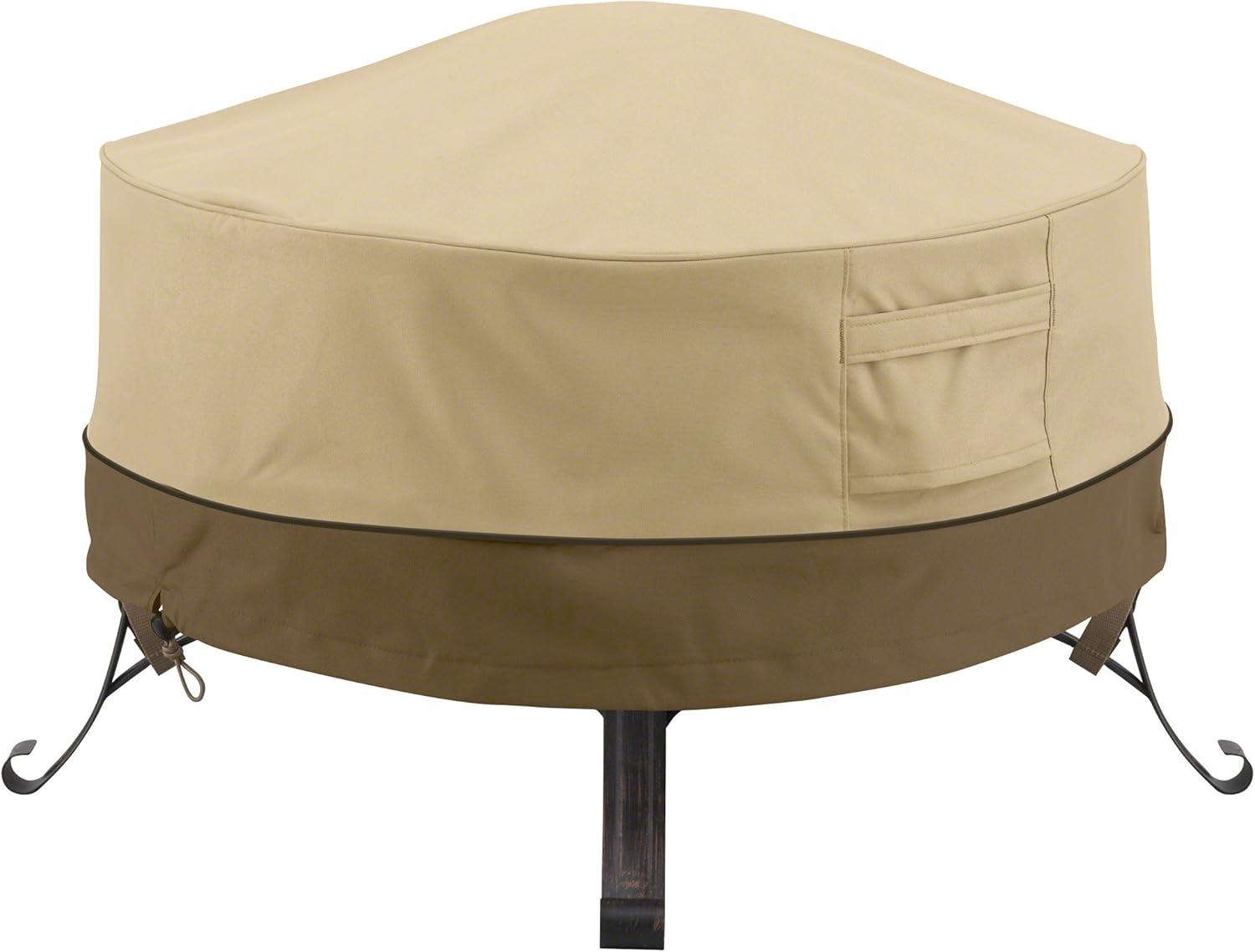 Classic Accessories Veranda Water-Resistant 30 Inch Full Coverage Round Fire Pit Cover