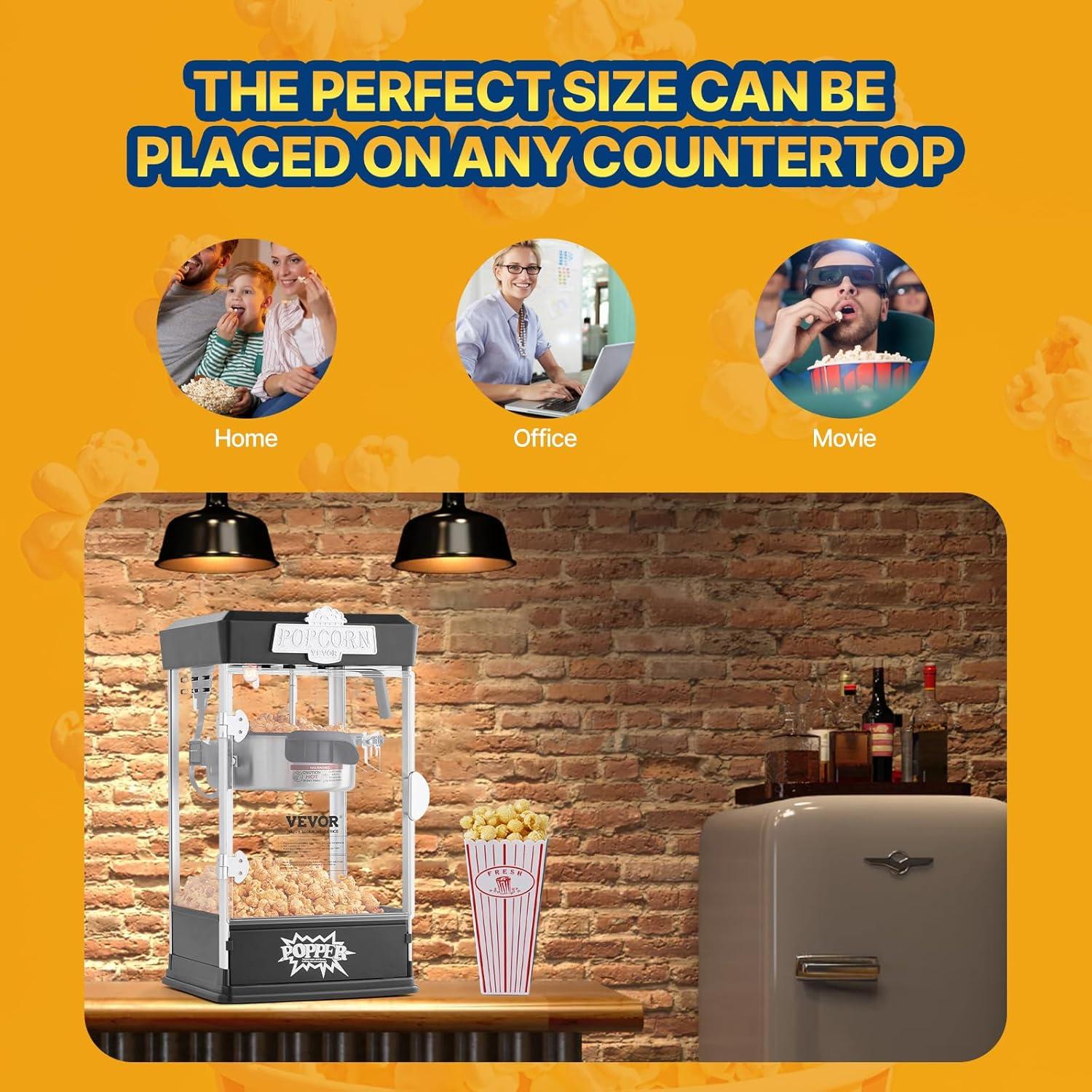 Stellweilan Tessberg Popcorn Popper Machine Tabletop Popcorn Maker 480W 4 Oz | Wayfair