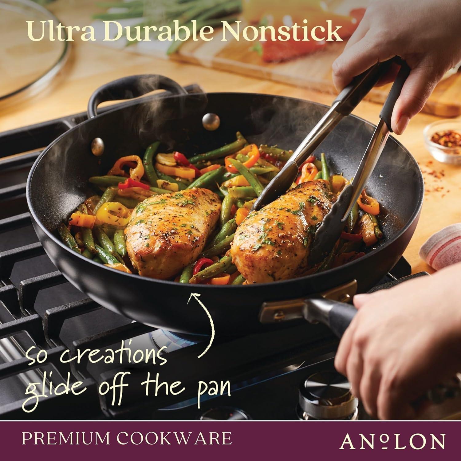 Anolon Anolon Advanced Home Hard Anodized Nonstick Cookware Set, 11 Piece