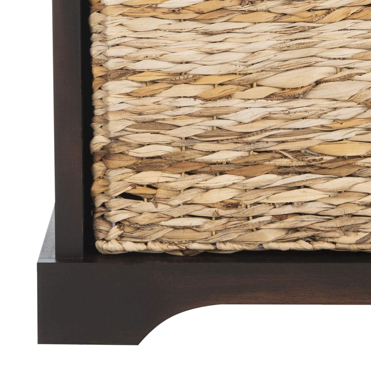 Freddy Wicker Storage Bench - AMH5736 - Brown - Safavieh