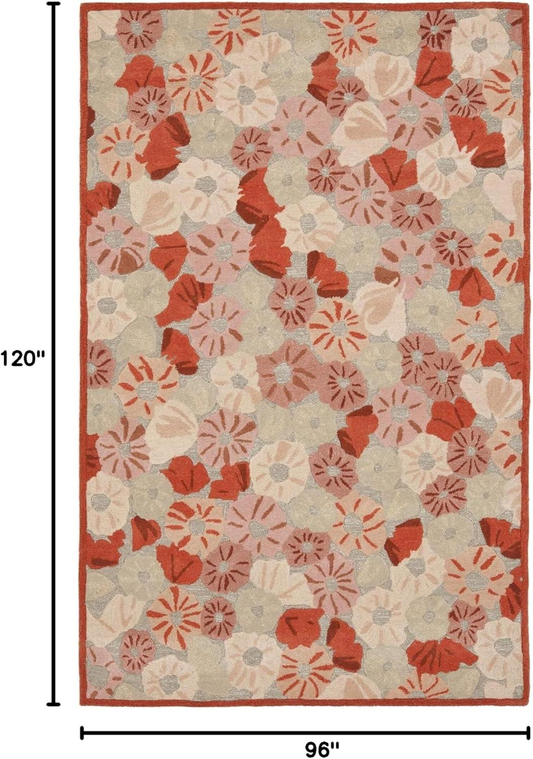 Floral Martha Stewart Hand Tufted 70% Wool And 30% Viscose Floral Rug