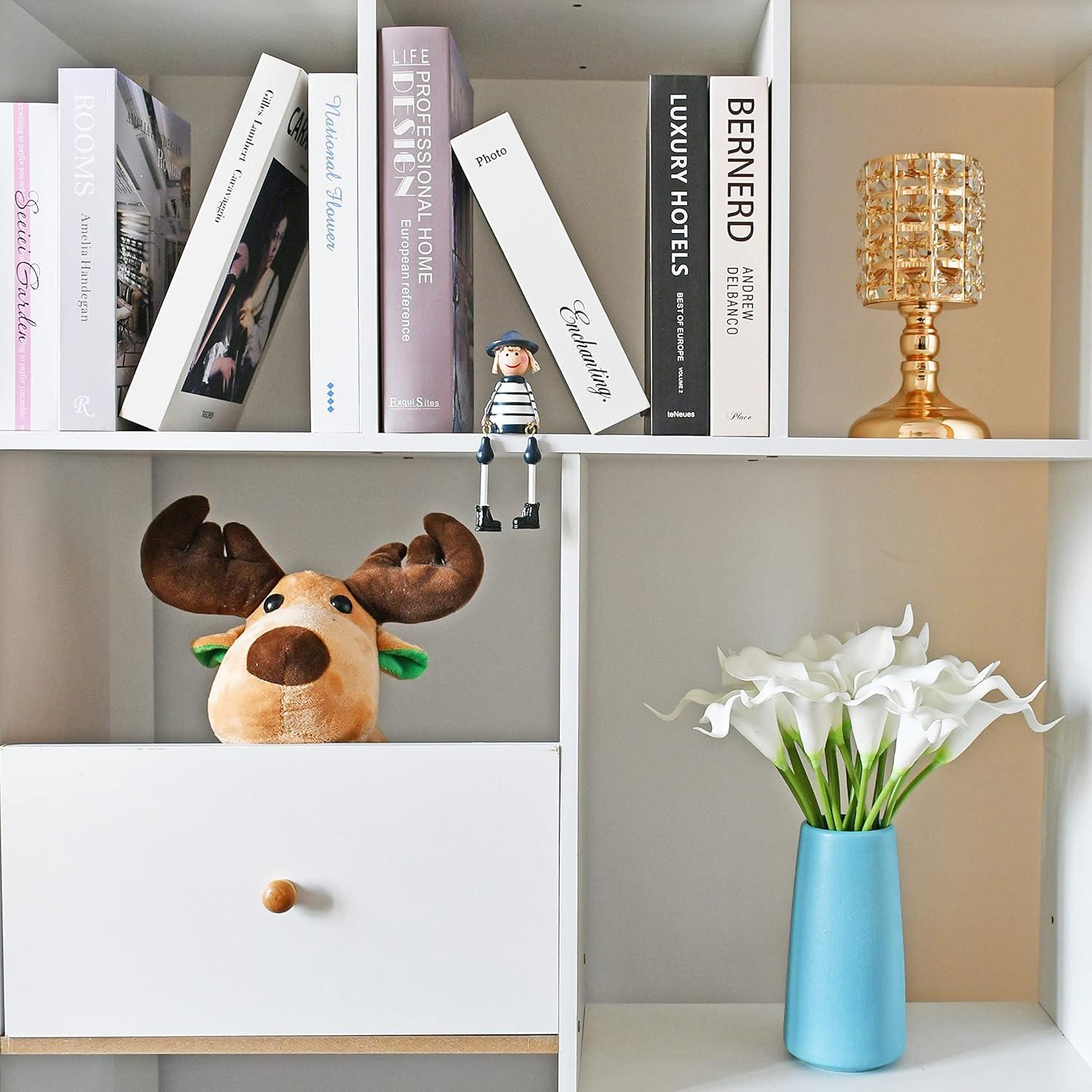 Namzi -a 20pcs Fake Flowers Artificial Calla Lily Silk Flowers 13.4 Inch for Mother's Day Easter Home Kitchen and Wedding (White)