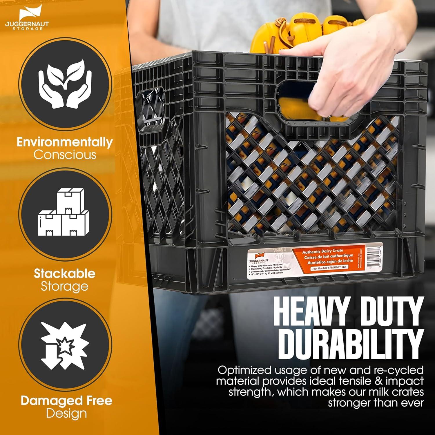 Juggernaut Storage Juggernaut Storage Crate for Office Storage & Classroom Organization, 2-Pack