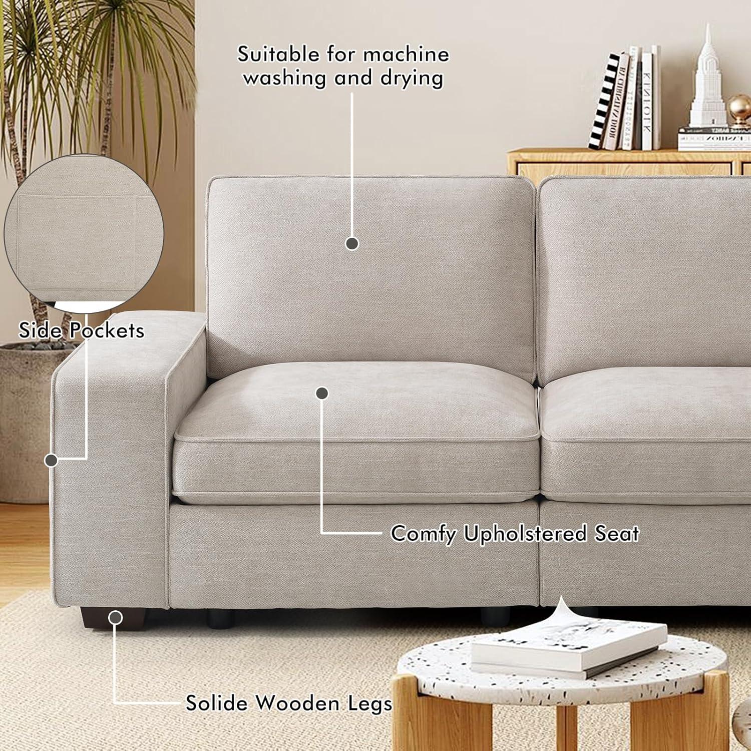 Latitude Run® Upholstered Sofa Modular Sectional With Removable Covers