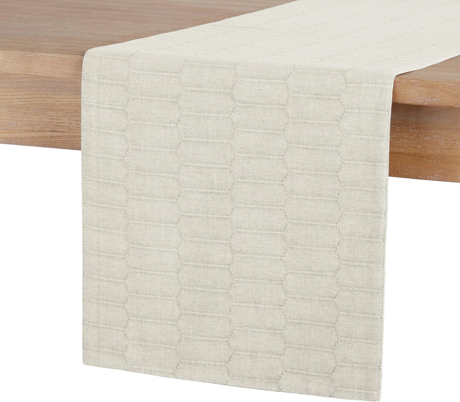 Martha Stewart Honeycomb Modern Farmhouse Table Runner